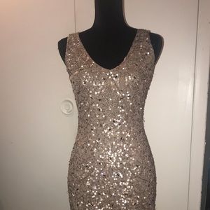Pewter cocktail dress